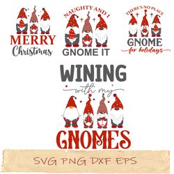 christmas gnome svg bundle, gnome xmas svg, png cricut, file sublimation, instantdownload