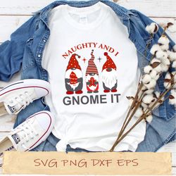 naughty and i gnome it svg, png cricut, file sublimation, instantdownload