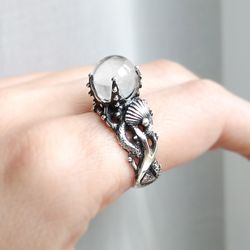 Take the Plunge into Style with Our Exclusive Silver 925 Seahorse Ring - Perfect for Ocean Lovers!