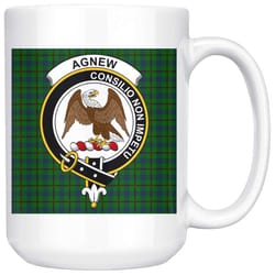 agnew hunting clan badge tartan coffee mug &8211 size 15oz