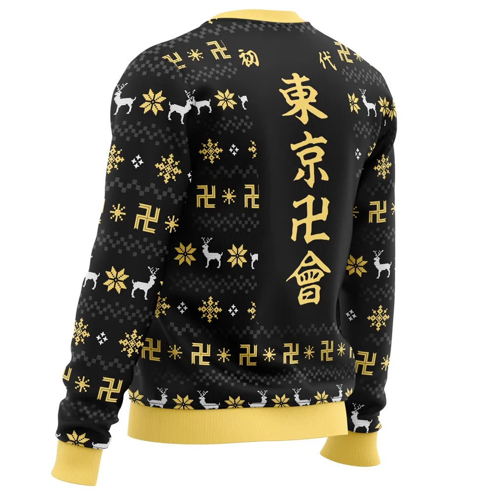 The Buddhist Symbol Tokyo Revengers All Over Print Ugly Hoodie Zip 3D Hoodie 3D Ugly Christmas Sweater 3D Fleece Hoodie