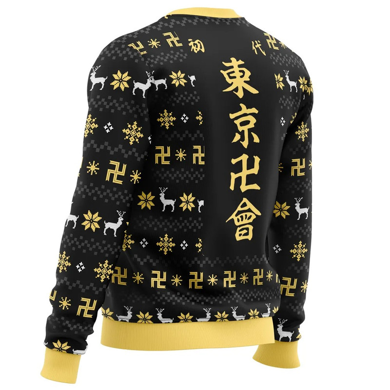 The Buddhist Symbol Tokyo Revengers All Over Print Ugly Hoodie Zip 3D Hoodie 3D Ugly Christmas Sweater 3D Fleece Hoodie