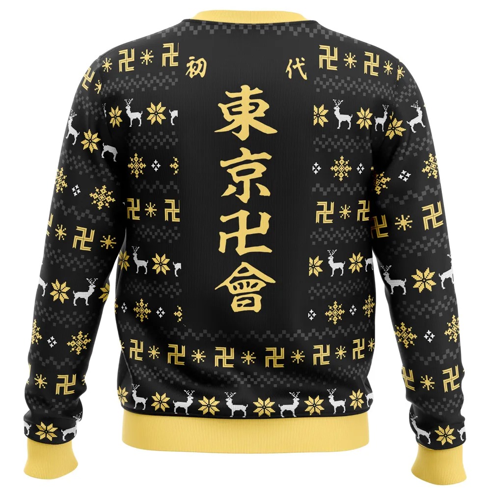 The Buddhist Symbol Tokyo Revengers All Over Print Ugly Hoodie Zip 3D Hoodie 3D Ugly Christmas Sweater 3D Fleece Hoodie