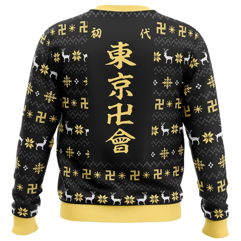 The Buddhist Symbol Tokyo Revengers All Over Print Ugly Hoodie Zip 3D Hoodie 3D Ugly Christmas Sweater 3D Fleece Hoodie