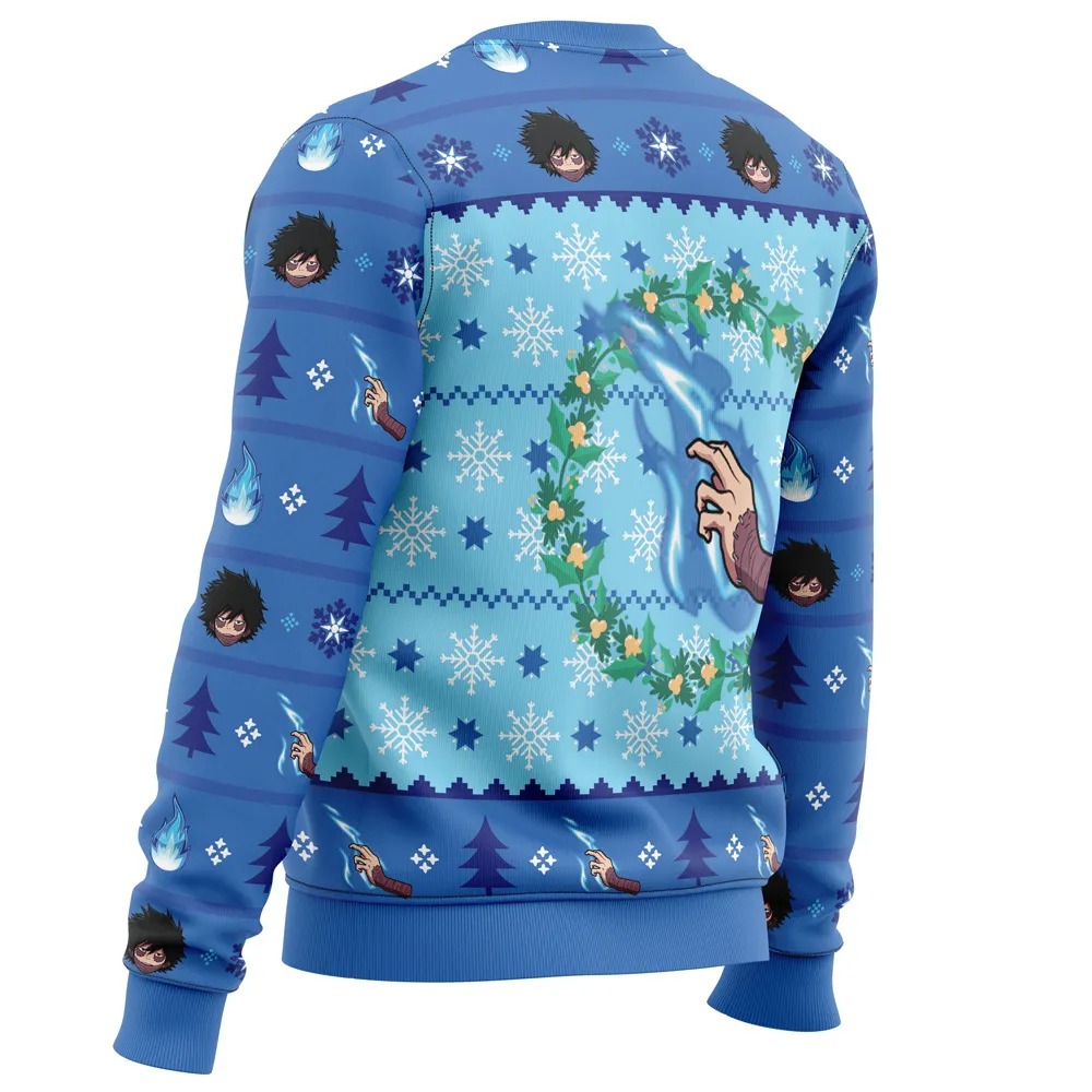 Christmas Dabi My Hero Academia All Over Print Ugly Hoodie Zip 3D Hoodie 3D Ugly Christmas Sweater 3D Fleece Hoodie