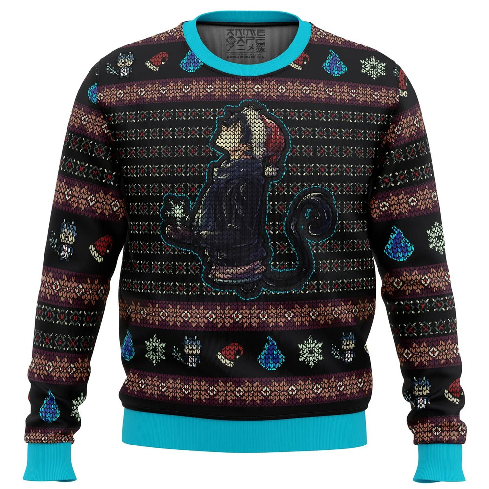 Okumura Rin Blue Exorcist All Over Print Ugly Hoodie Zip 3D Hoodie 3D Ugly Christmas Sweater 3D Fleece Hoodie