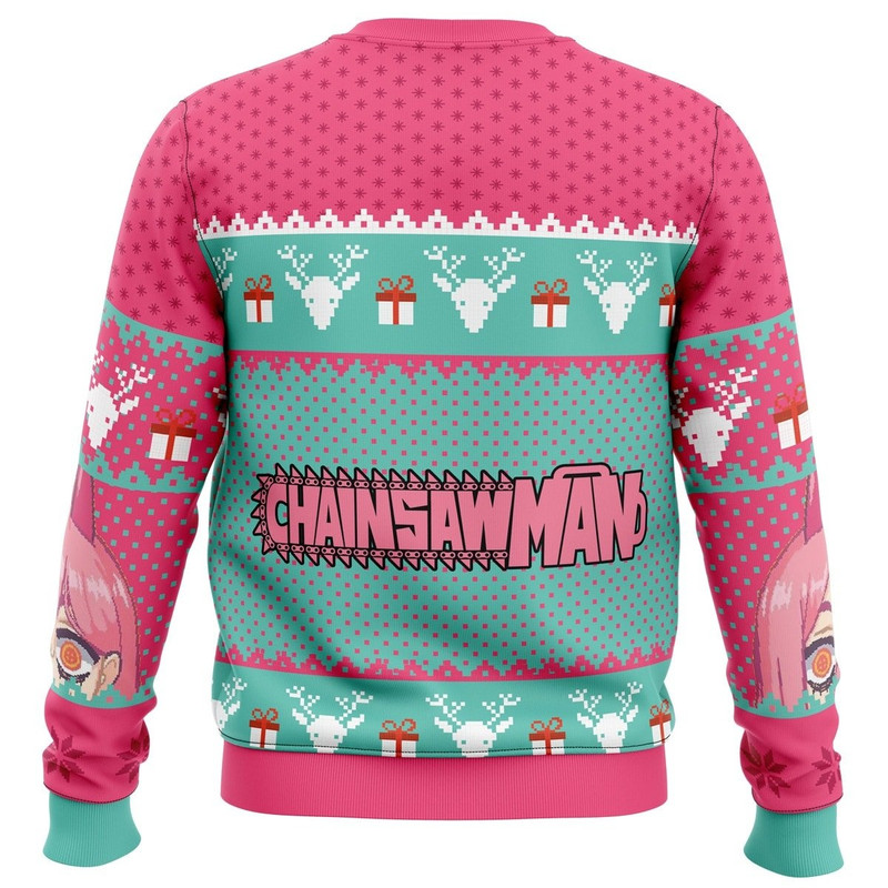 Power Chainsaw Man All Over Print Ugly Hoodie Zip 3D Hoodie 3D Ugly Christmas Sweater 3D Fleece Hoodie