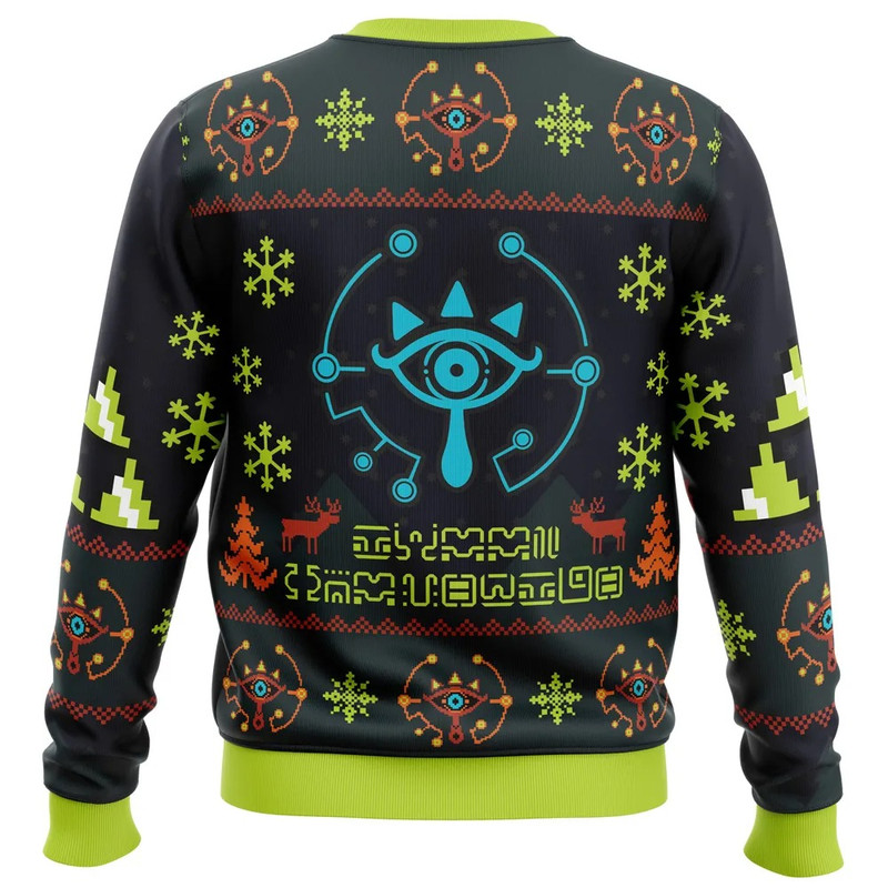 Sheikah Legend of Zelda All Over Print Ugly Hoodie Zip 3D Hoodie 3D Ugly Christmas Sweater 3D Fleece Hoodie