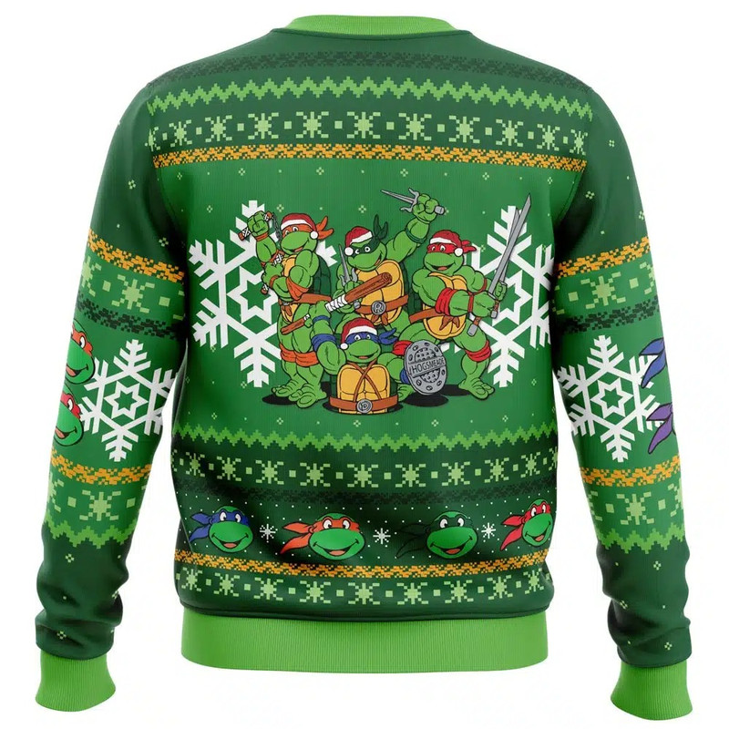 Teenage Mutant Ninja Turtles All Over Print Ugly Hoodie Zip 3D Hoodie 3D Ugly Christmas Sweater 3D Fleece Hoodie