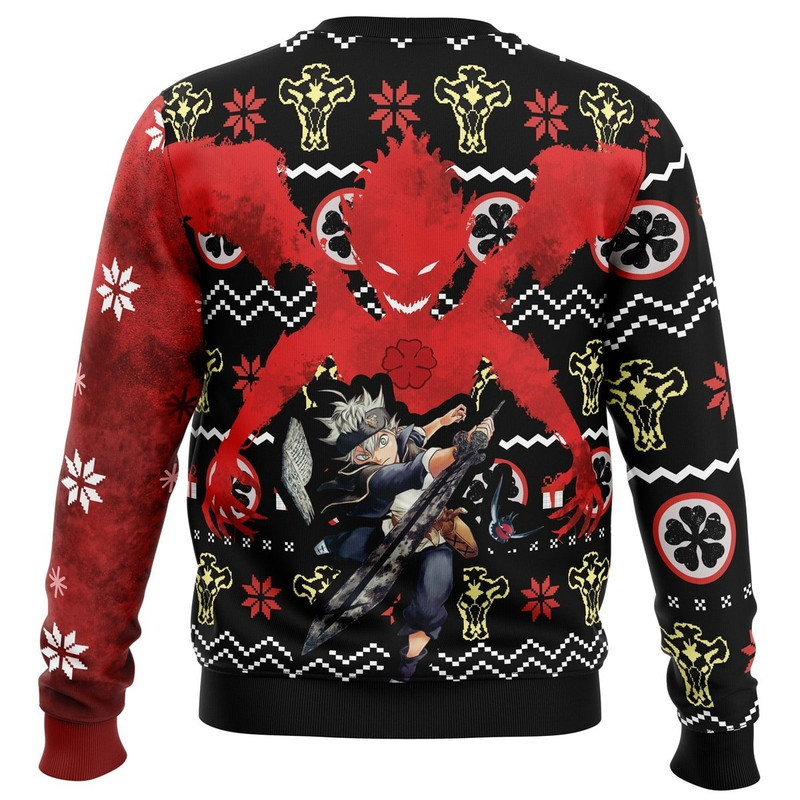Asta Demon Black Clover All Over Print Ugly Hoodie Zip 3D Hoodie 3D Ugly Christmas Sweater 3D Fleece Hoodie