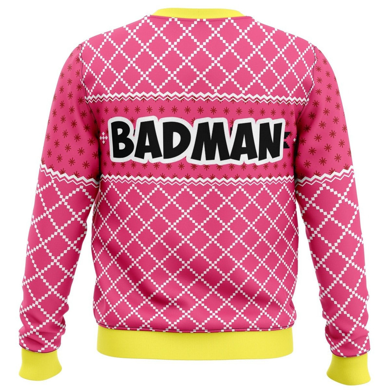 Vegeta Pink Badman Dragon Ball Z All Over Print Ugly Hoodie Zip 3D Hoodie 3D Ugly Christmas Sweater 3D Fleece Hoodie