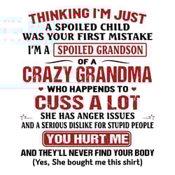 thinking im just a spoiled grandson was your first mistake svg, trending svg, spoiled grandson svg