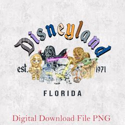 vintage disneyland star wars png, disneyland est 1971, disneyland family png, disney trip png, retro disney star wars