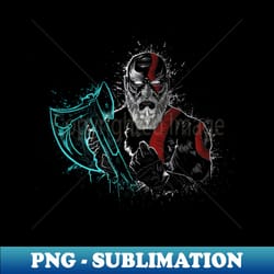 kratos axe ink god of war - decorative sublimation png file - unleash your inner rebellion