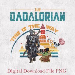 vintage this is the way png, the mandalorian png, star wars yoda png, baby yoda mandalorian png, disney star wars 300dpi