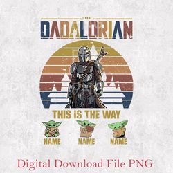 retro this is the way png, the mandalorian png, star wars yoda png, baby yoda mandalorian png, disney star wars 300dpi
