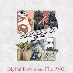 star wars & co est 1977 png, star wars png, disney star wars png, disney family balloon png, star wars characters png