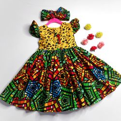 Girls Dress, Toddlers Dresses, Dresses For Babies, Gift For Girls, Birthday Party Gift Dress, African Print