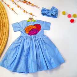 Bazin Girls Dress, Toddlers Dresses, Dresses For Babies, Gift For Girls, Birthday Party Gift Dress, African Print Dress