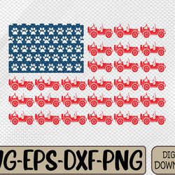 america flag, independence day, 4th of july, jeep lovers, dog paw prints, america flag svg, clipart, svg, png, eps, dxf,