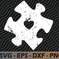 autism awareness puzzle piece pocket autistic svg, eps, png, dxf, digital download