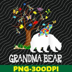 autism awareness grandma bear support autistic adults png, digital download