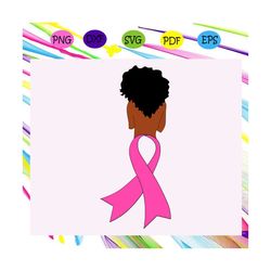survivor svg, black girl, breast cancer, breast cancer svg, breast cancer ribbon, breast cancer ribbon print, for silhou