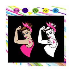 pink power, black girl, black girl cancer, breast cancer, breast cancer svg, cancer awareness, cancer ribbon svg,trendin
