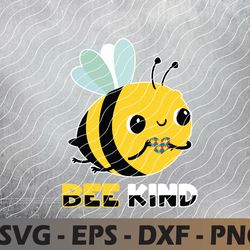 bee kind autism awareness autistic puzzle health support svg, eps, png, dxf, digital download