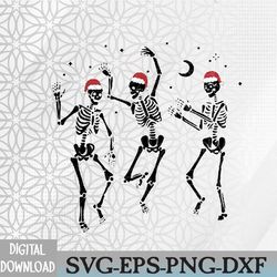 christmas party dancing skeleton svg, eps, png, dxf, digital download