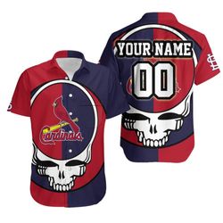 grateful dead saint louis cardinals 3d personalized hawaiian shirt