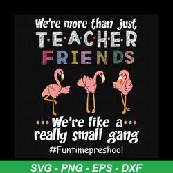we're more than just teacher friends, school svg, school uniform svg, student svg, flamingo vector, funny flamingo svg,