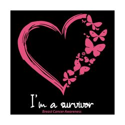 i'm a survivor, breast cancer svg, pink heart svg, treasured chests breast cancer, treasured chests cancer, cancer svg,