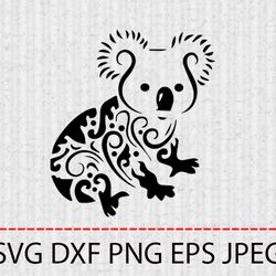koala svg,png,eps cameo cricut design template stencil vinyl decal tshirt transfer iron on