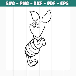 piglet svg free, winnie the pooh svg, disney svg, instant download, pig svg, cartoon svg, best disney svg files, outline