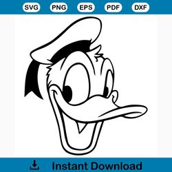 Donald duck svg free, free svg files disney, cartoon svg, instant download, outline svg, duck svg, best disney svg files