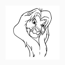 mufasa svg free, disney svg, lion king svg, instant download, cartoon svg, outline svg, the lion king svg, free vector f