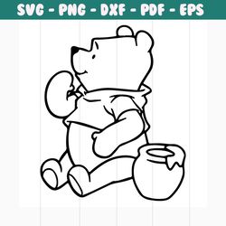 bear winnie svg free, winnie the pooh svg, best disney svg files, instant download, shirt design, outline svg, cartoon s
