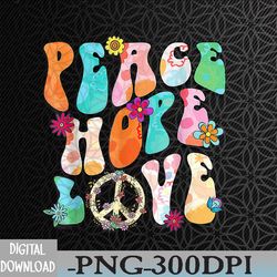 peace sign love 60s 70s tie dye hippie halloween costume png, digital download
