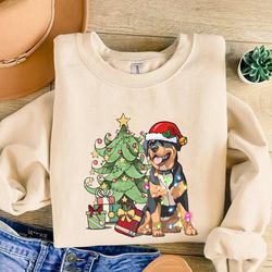 rottweiler sweatshirt, rottweiler christmas tree shirt, rottweiler xmas gift, dog lover gift, rottweiler christmas tree