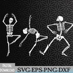 skeleton dancing lazy halloween costume funny skull bones svg, eps, png, dxf, digital download