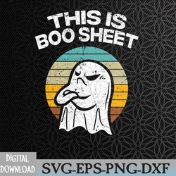 this is boo sheet ghost retro halloween costume svg, eps, png, dxf, digital download