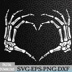 skeleton hands heart sign retro halloween svg, eps, png, dxf, digital download
