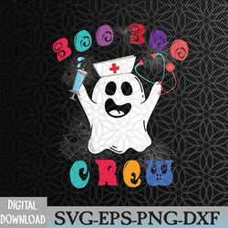 funny ghost ems emt paramedic nurse halloween boo boo crew svg, eps, png, dxf, digital download