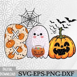 pink halloween boo hippie ghost pumpkin cute pastel vibes svg, eps, png, dxf, digital download