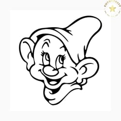 dopey svg free, snow white svg, seven dwarfs svg, instant download, cartoon svg, outline svg, dwarfs svg, shirt design,