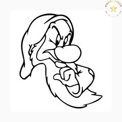 grumpy svg free, snow white svg, seven dwarfs svg, instant download, cartoon svg, outline svg, 7 dwarfs svg, free vector