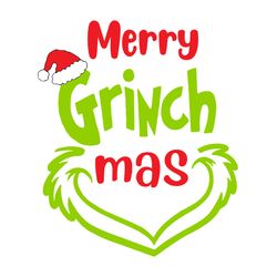 Grinch Christmas SVG, christmas svg, grinch svg, grinchy green svg, funny grinch svg, cute grinch svg, santa hat svg 259