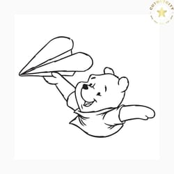 winnie the pooh svg free, best disney svg files, cartoon svg, instant download, bear svg, shirt design, outline svg, fre