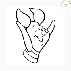 piglet svg free, outline svg, cartoon svg, instant download, winnie the pooh svg, shirt design, free svg files disney, f